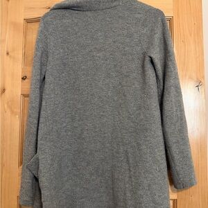 LOFT Heather Gray Long Knit Cardigan